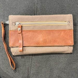 Brown and Tan Clutch Wallet